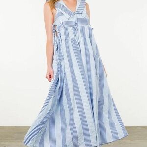 THML Blue and White Striped Dress